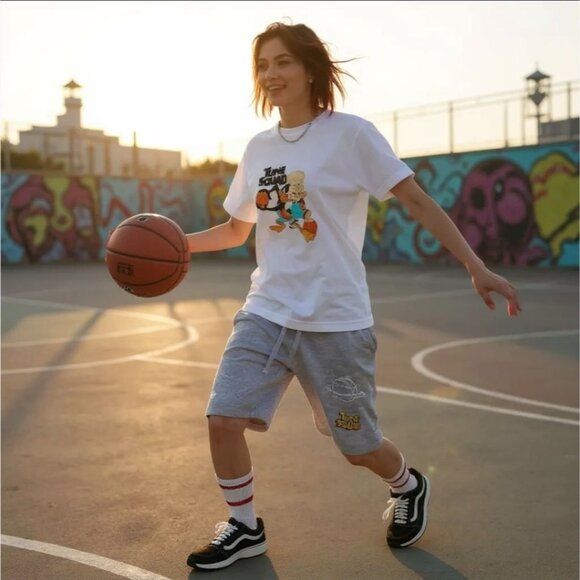 Tune Squad White Graphic Tee by Tealer – Space Jam Throwback Edition NWT M - Picture 3 of 3